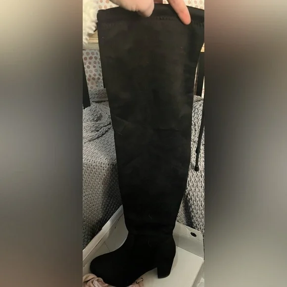 DREAM PAIRS Women's Black Thigh High Boots - Picture 3 of 5